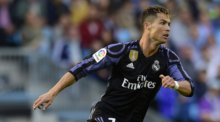 Így örült Ronaldo az első góljának /Fotó: AFP