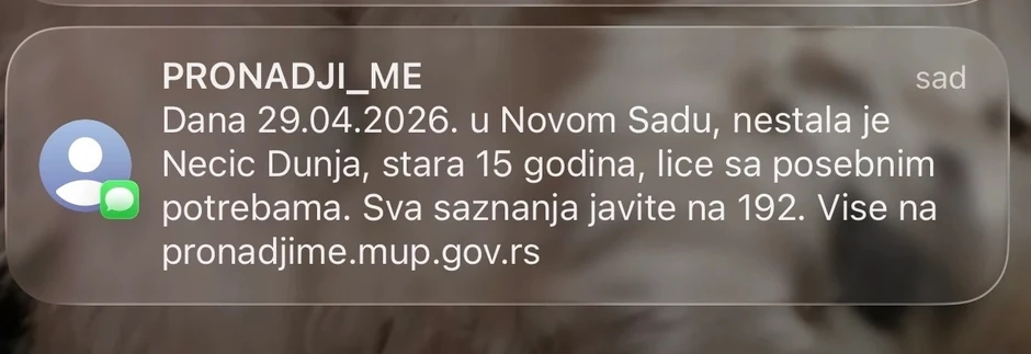 Pronađi me poruka