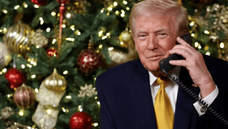 „Radykalne lewicowe szumowiny” i „zły Mikołaj”. Trump złożył świąteczne życzenia