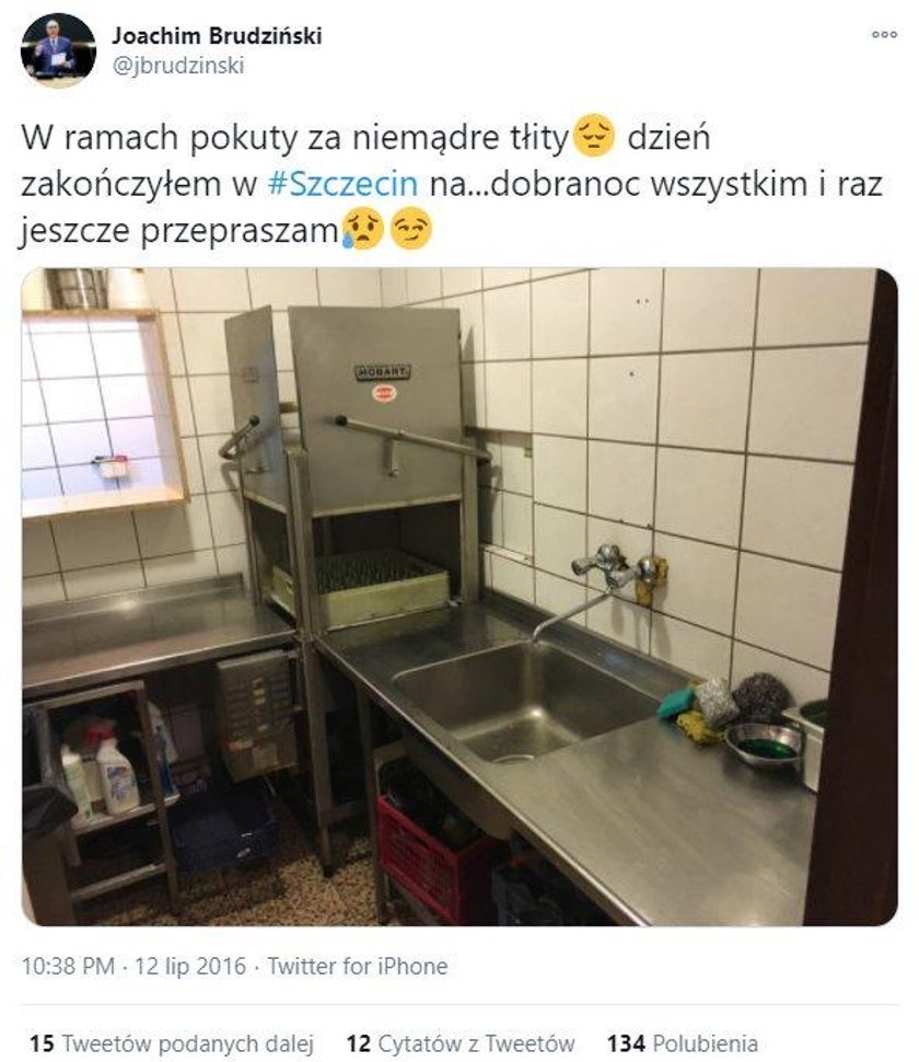 Twitter Joachima Brudzińskiego