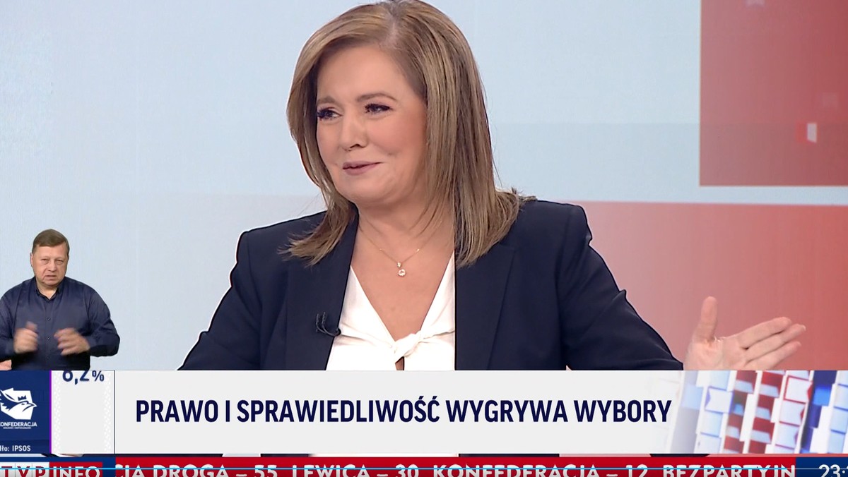 Politycy komentowali wyniki w TVP Info. Zachowanie Danuty Holeckiej zaskoczyło