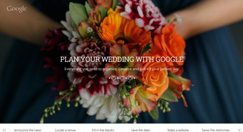 Google's wedding planner