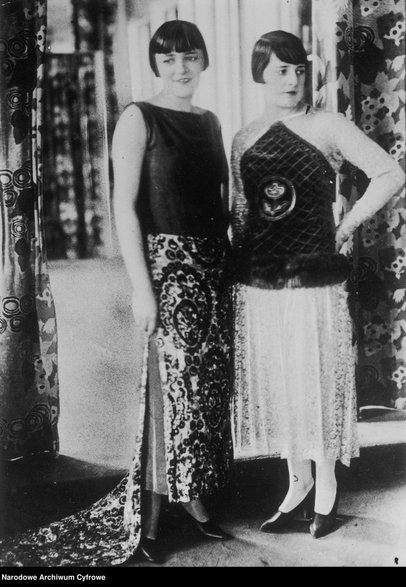 Modelki prezentujące modę francuską, 1925, Narodowe Archiwum Cyfrowe