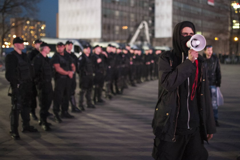 Protest anarchistów w Katowicach