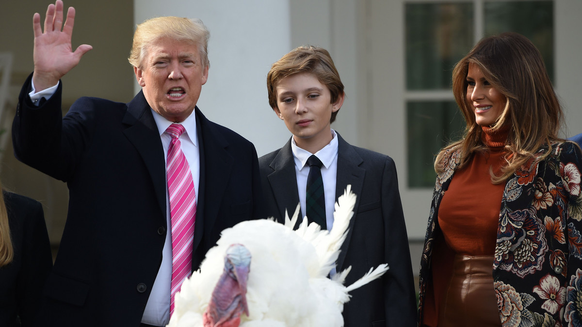 Donald Trump z żoną i synem