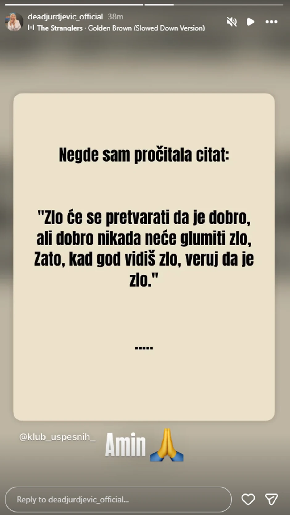 Objava Dee Đurđević