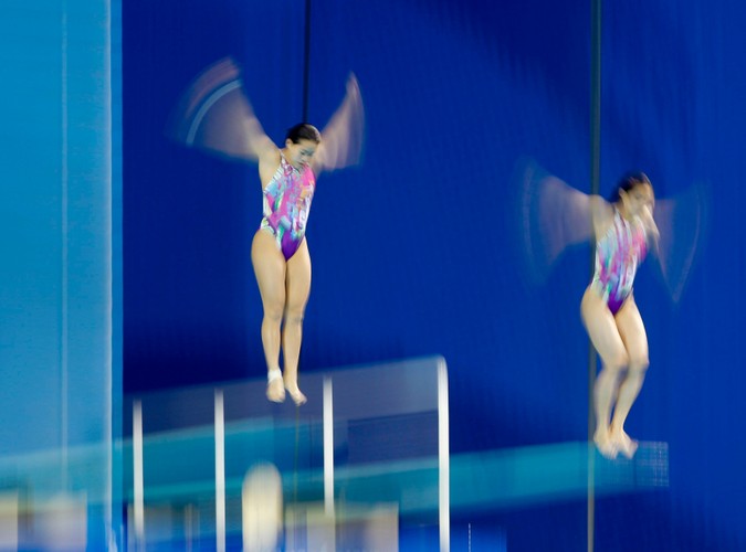 Malezyjskie zawodniczki Leong Mun Yee i Ng Yan Yee podczas 16. igrzysk azjatyckich w mieście Guangzhou w Chinach