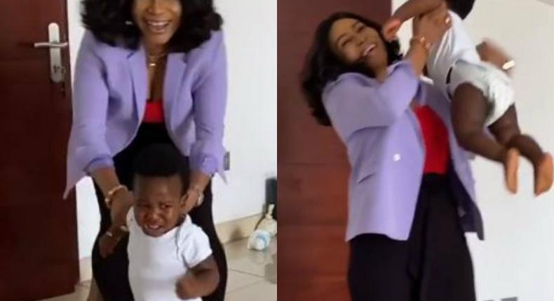 John Dumelo Jnr’s reaction when Selassie Ibrahim tried to dodge him is priceless