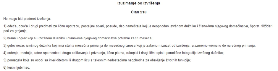 Zakon o izvršenju i obezbeđenju