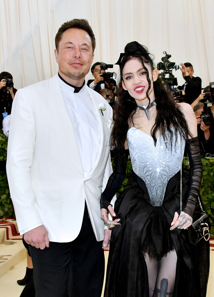 Elon Musk i Grimes na Met Gali w 2018 r.