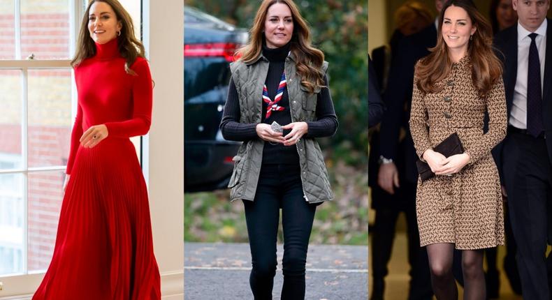 From jewel-toned sweaters to plaid blazers, casual jeans, and knee-high boots, Kate Middleton's style choices will inspire your autumn wardrobe.Paul Grover-WPA Pool/Getty Images; Max Mumby/Indigo/Getty Images; Karwai Tang/WireImage/Getty Images
