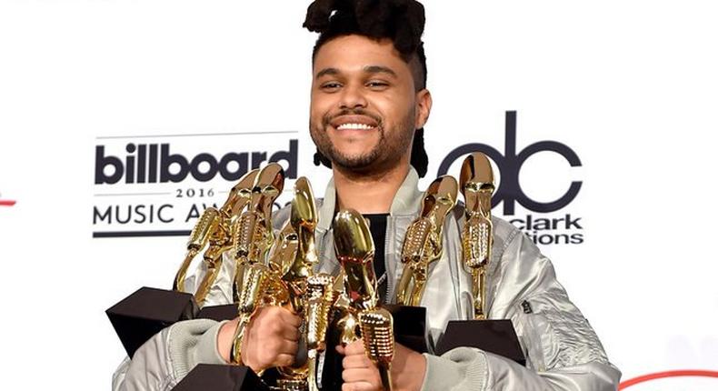 The Weeknd poses in the press room during the 2016 Billboard Music Awards at T-Mobile Arena on May 22, 2016 in Las Vegas.