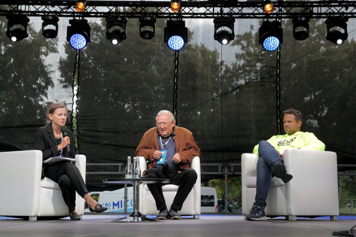 Adam Michnik, Rafał Trzaskowski i Zuzanna Rudzińska-Bluszcz