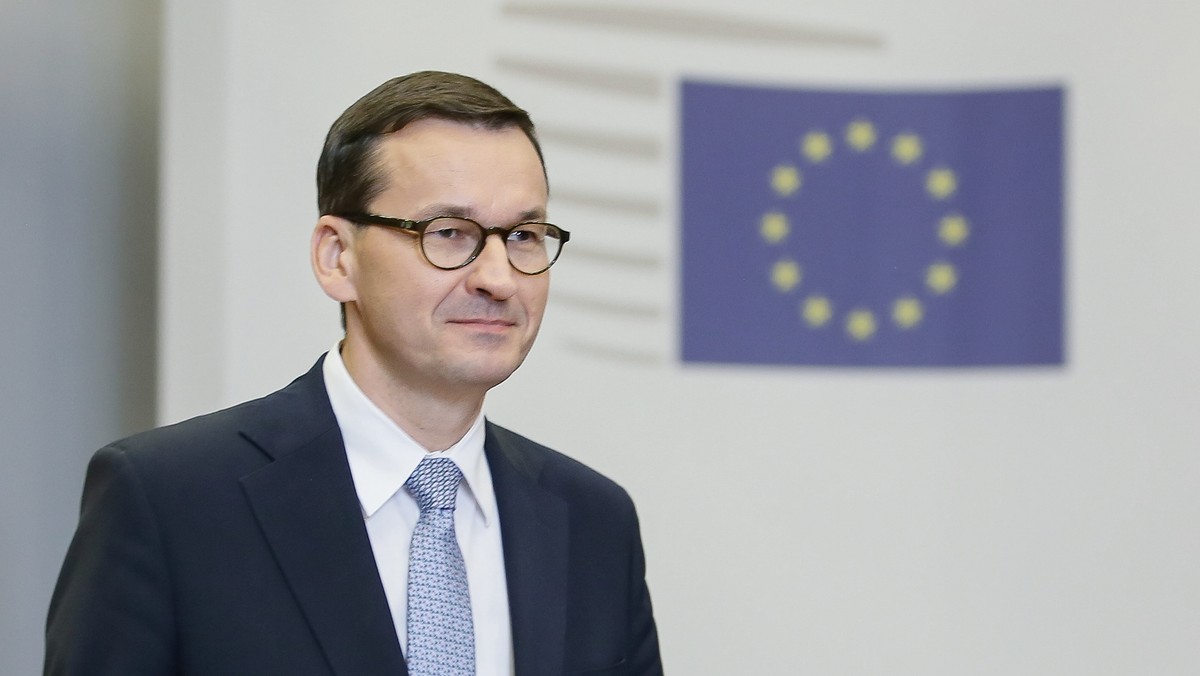 Mateusz Morawiecki podczas unijnego szczytu w Brukseli