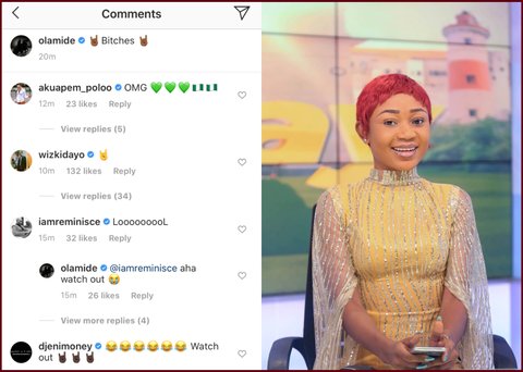 Wizkid and Olamide react to Akuapem Poloo's video