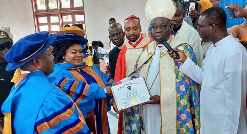Mercy Asiedy recieves Honary Doctorates Degree
