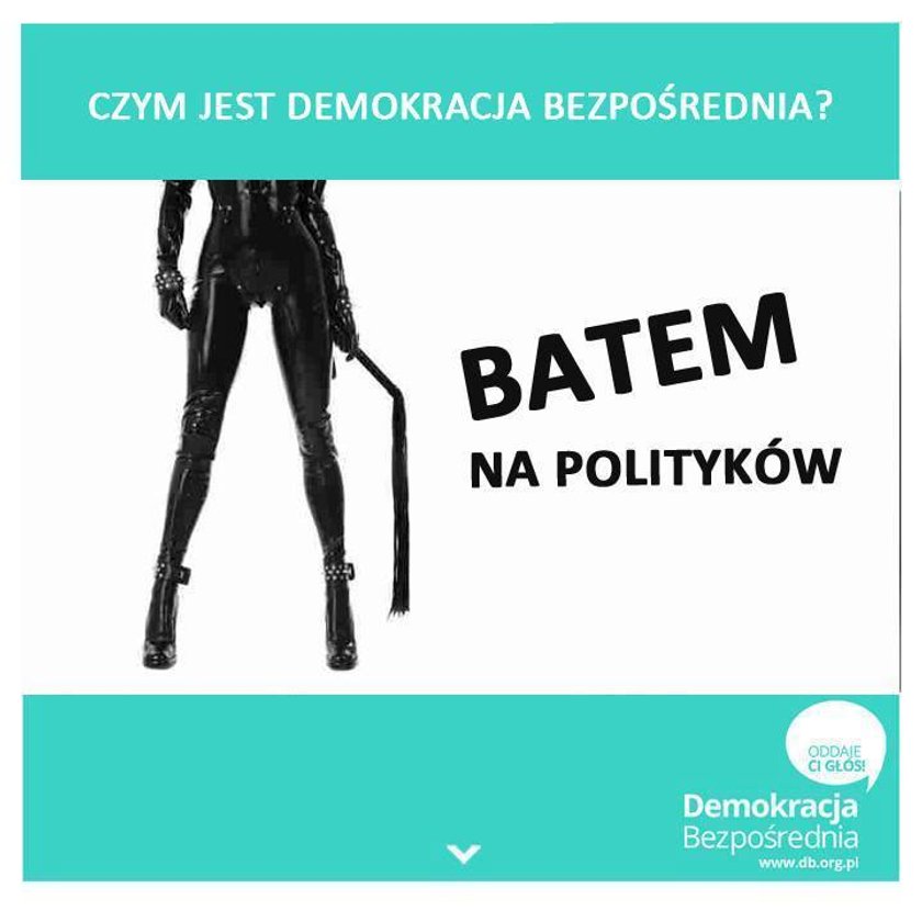 Plakaty promujące partię Demokracja Bezpośrednia