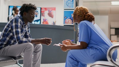 Patient and Nurse (used for illustration purposes only) [Shutterstock]