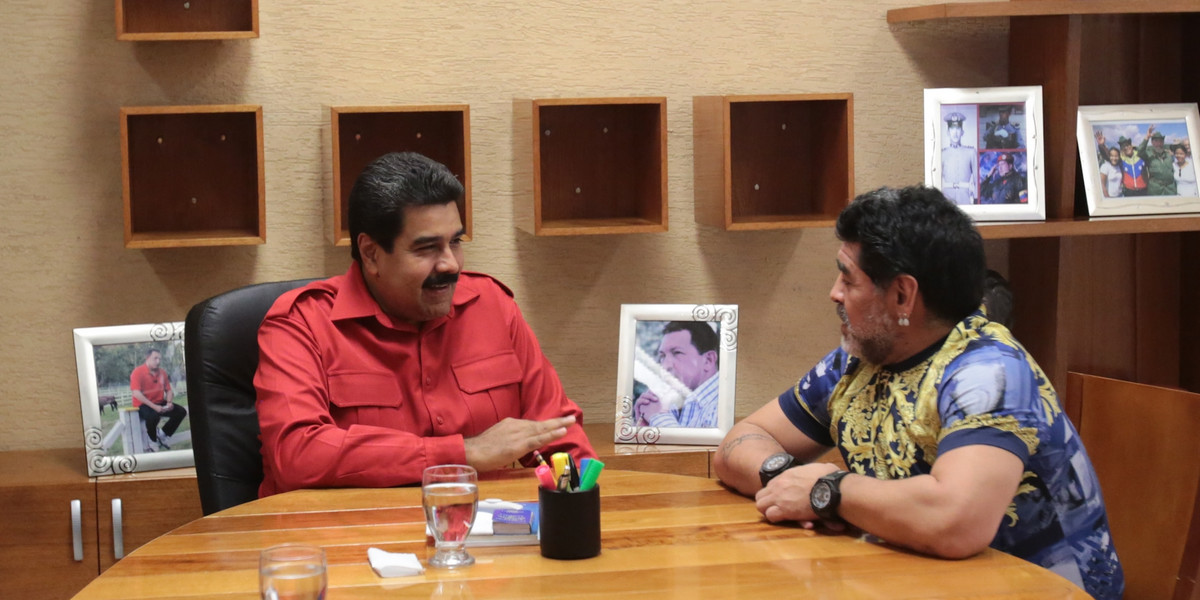 Diego Maradona odwiedził prezydenta Wenezueli Nicolasa Maduro!