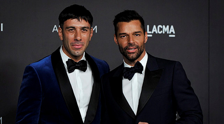 Ricky Martin és Jwan Yosef szíriai-svéd festő 2015-ben jöttek össze/Fotó: MTI/EPA/Christian Monterrosa