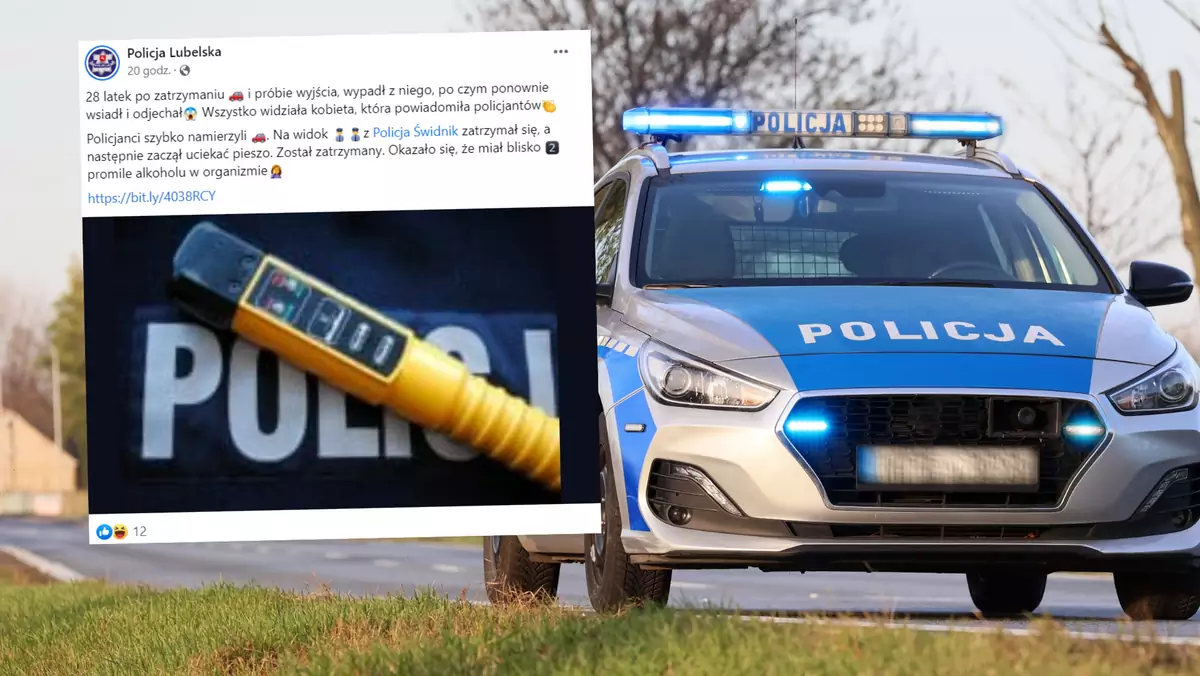 Z tym Audi było coś nie tak (fot. screen: facebook.com/@PolicjaLubelska)