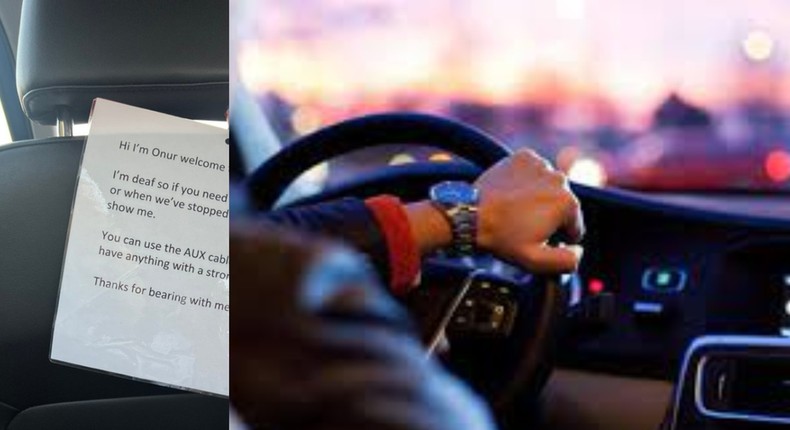 “If you need to tell me something, please text – Deaf Uber driver’s notice to passengers