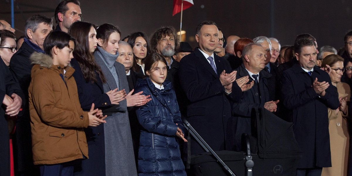 Rodzina Kaczyńskich w komplecie. Był też pasierb Marty