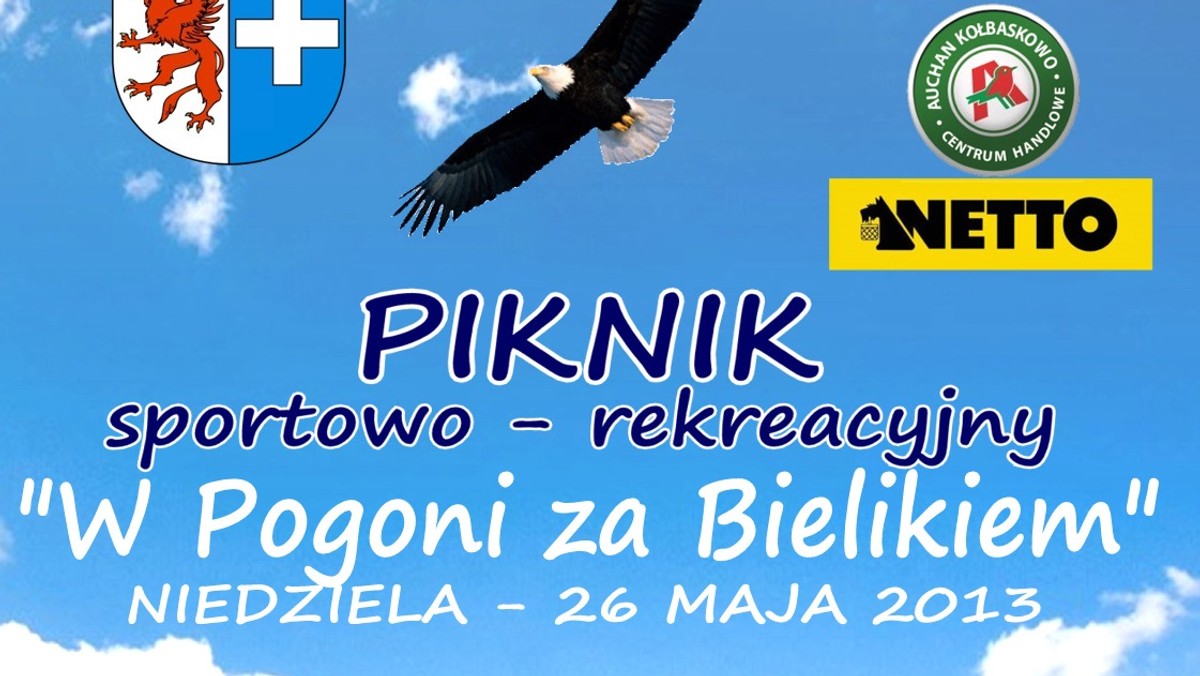 Bielik w locie może osiągnąć prędkość 60 km/h. Chociaż nawet najlepszy sprinter nie byłby w stanie go dogonić, już w najbliższą niedzielę, 26 maja wszyscy amatorzy biegania ruszą w pościg za tym pięknym ptakiem. Podczas drugiego Gminnego Pikniku Sportowo - Rekreacyjnego "W pogoni za Bielikiem", obok biegu odbędzie się również rajd rowerowy oraz marsz Nordic Walking. Na uczestników czekać będzie także wiele atrakcji oraz nagrody, m.in. bony na zakupy.