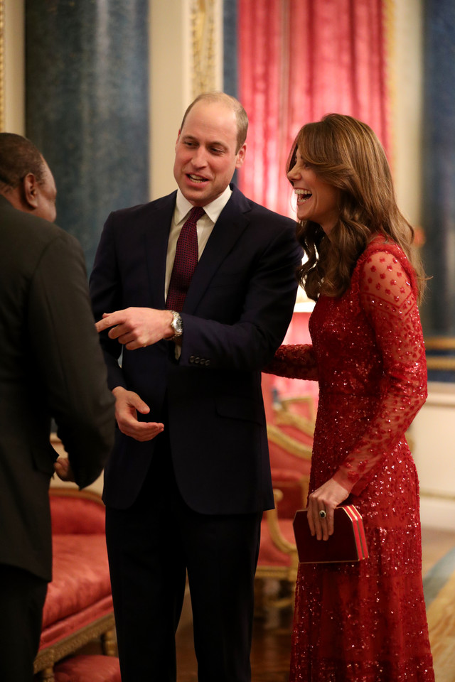 Kate i William na przyjęciu w Pałacu Buckingham