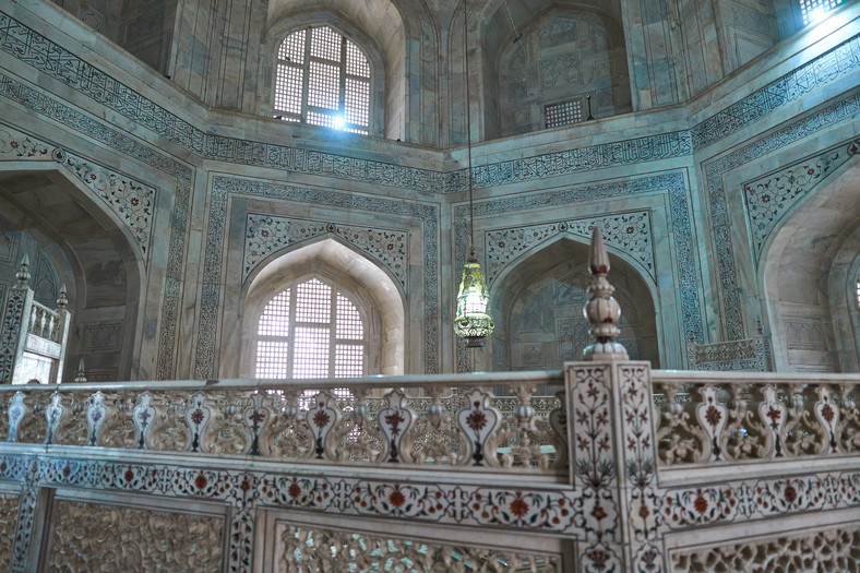 Wnętrze Tadż Mahal, Indie