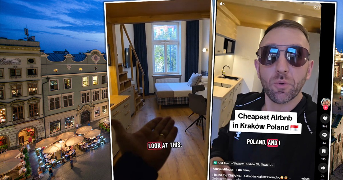 Brytyjczyk pokazał swój nocleg w Krakowie "za grosze". Turysta w szoku