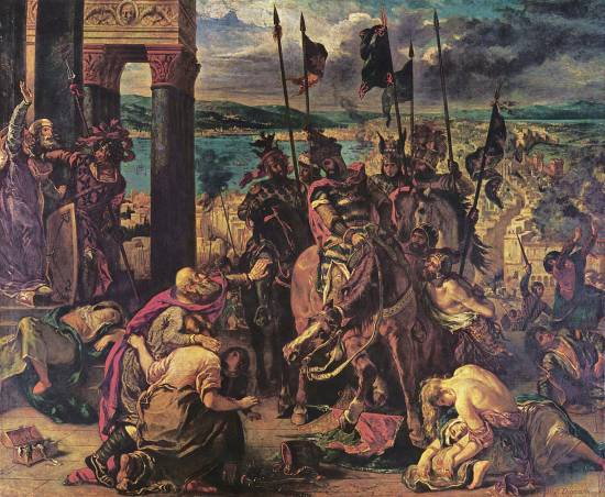 Wkroczenie krzyżowców do Konstantynopola (obraz Eugène’a Delacroix, 1840 rok)