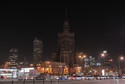 Warszawa, światła w Pałacu Kultury i Nauki wygaszone na znak protestu władz samorządowych wobec weta polskiego rządu w sprawie budżetu Unii Europejskiej.