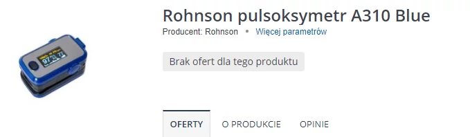 Wyprzedany pulsoksymetr Rohnson