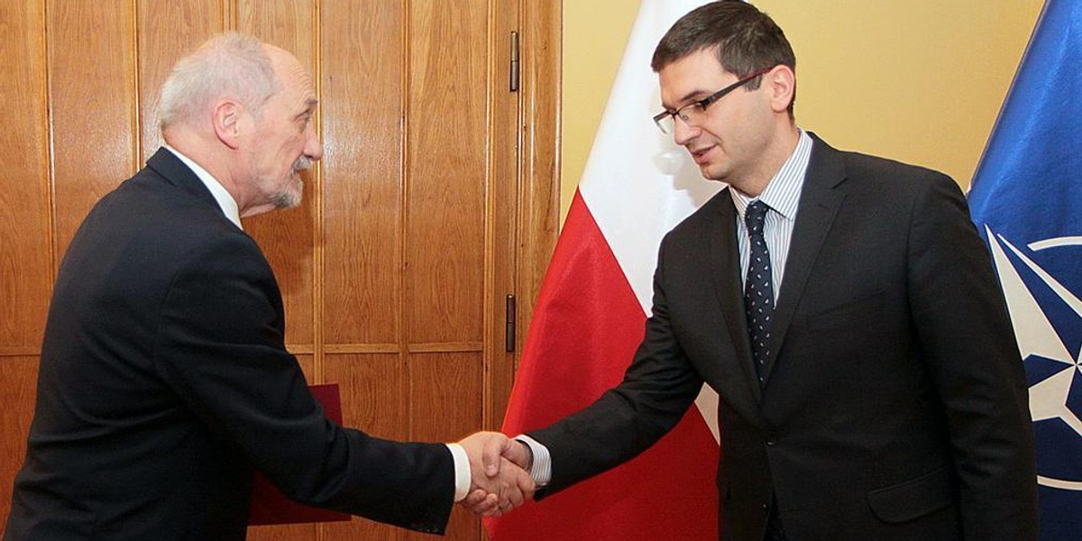 Były minister Antoni Macierewicz i Dominik Smyrgała