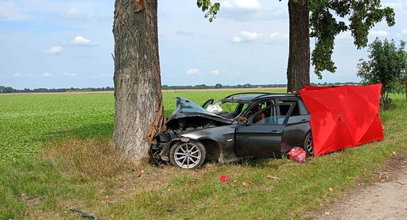 Zjechał z drogi i rozbił się o drzewo. Skutki tragiczne