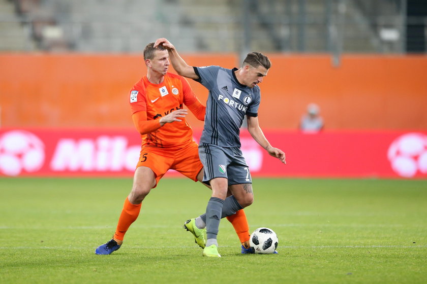 Pilka nozna. Ekstraklasa. Zaglebie Lubin - Legia Warszawa. 25.11.2018