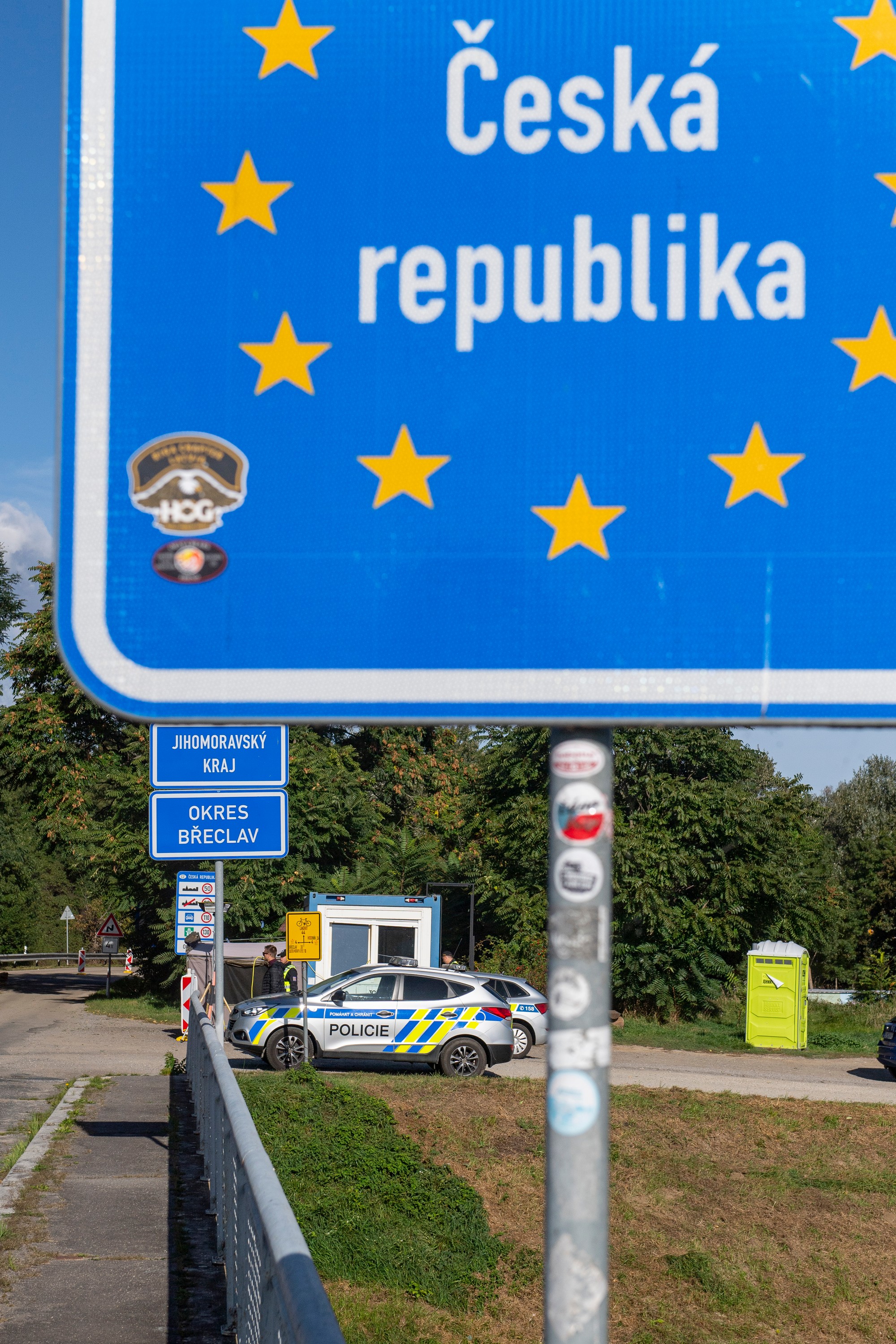 Náhodné kontroly českej polície na hranici.