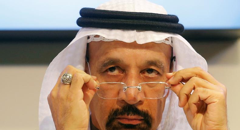 Saudi Arabia's energy minister Khalid al-Falih adjusts his glasses during a news conference after a meeting of the Organization of the Petroleum Exporting Countries (OPEC) in Vienna, Austria, December 10, 2016.