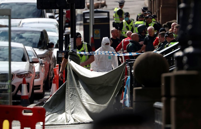 Scene of reported multiple stabbings in Glasgow