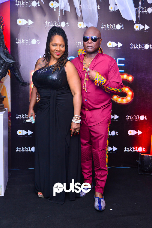 Charly Boy and his wife Lady D at a movie premiere [PULSE]