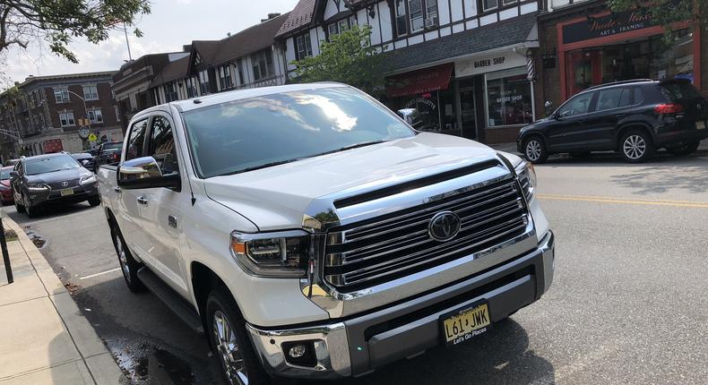 Let's start with the underdog — the Toyota Tundra 1794 Crewmax, tipping the cost scales at about $53,000, landed at our test center in suburban New Jersey last year.