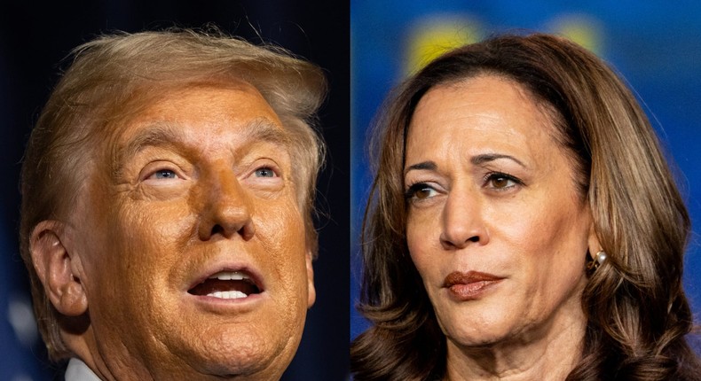 Donald Trump and Kamala HarrisJim Vondruska and Brandon Bell/Getty Images