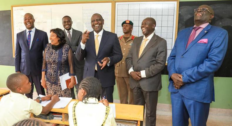 President William Ruto during the launch of the Komarock South Primary School on October 12, 2022