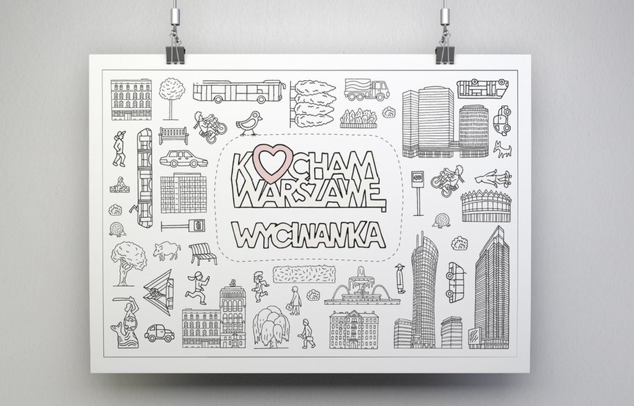 Wycinanka "Kocham Warszawę"