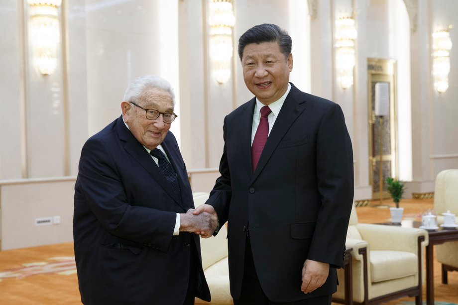 Henry Kissinger i prezydent Chin Xi Jinping, spotkanie z 2018 r. 