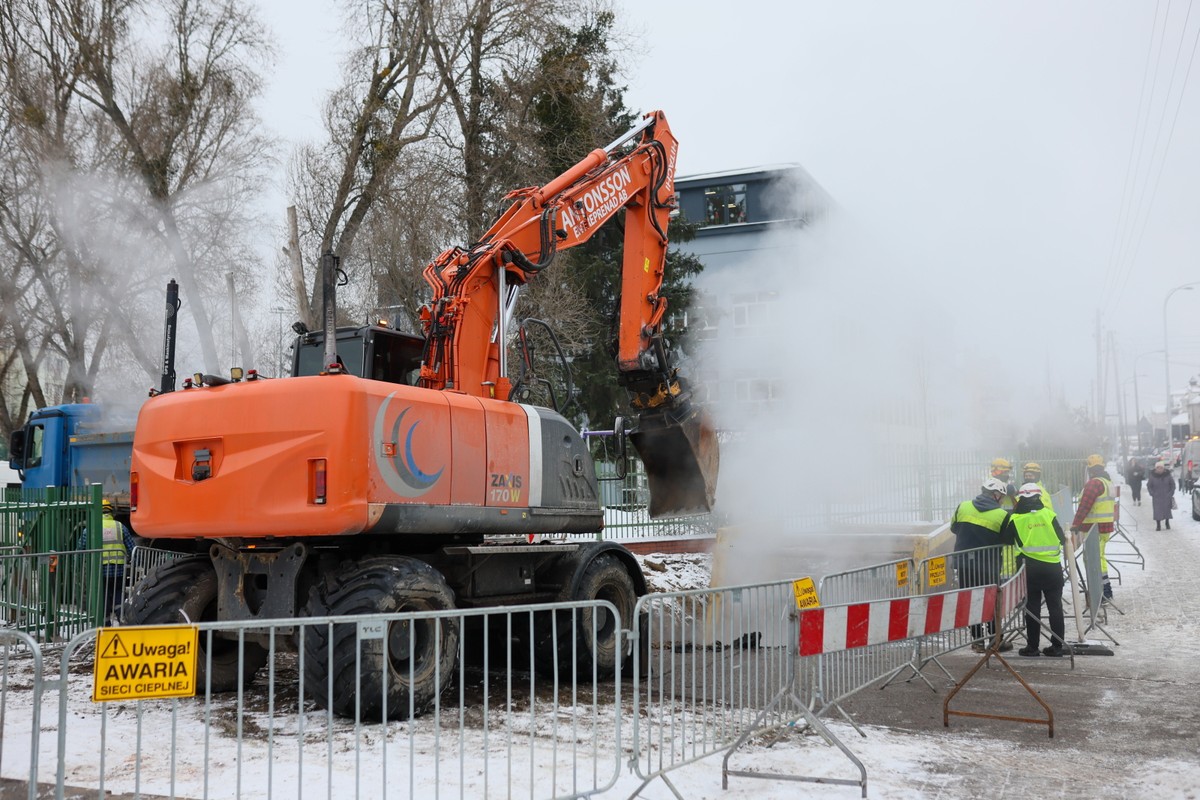 awaria sieci ciepłowniczej