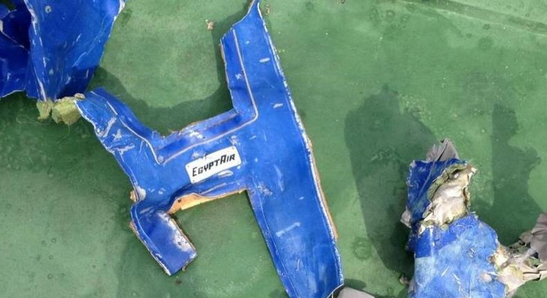 FILE PHOTO: Recovered debris of the EgyptAir jet that crashed in the Mediterranean Sea is seen in this handout image released May 21, 2016 by Egypt's military. 