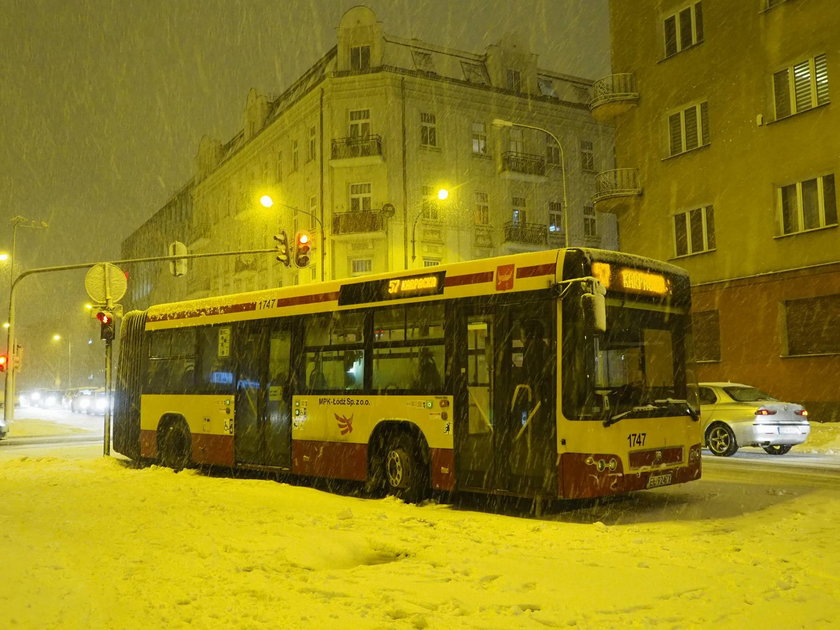 Śnieżyca w Łodzi