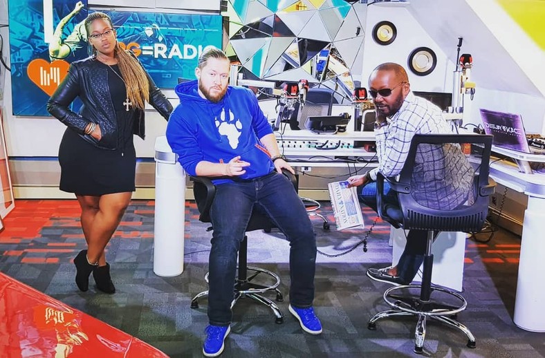 Andrew Kibe, Kamene Goro and DJ Kace 